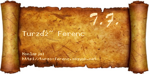 Turzó Ferenc névjegykártya
